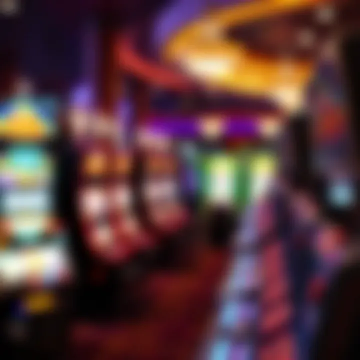 Slot machines illuminating the gaming floor