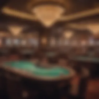 Exciting Gaming Atmosphere at Sand Point Casino A vibrant gaming floor filled with various slot machines and gaming tables.
