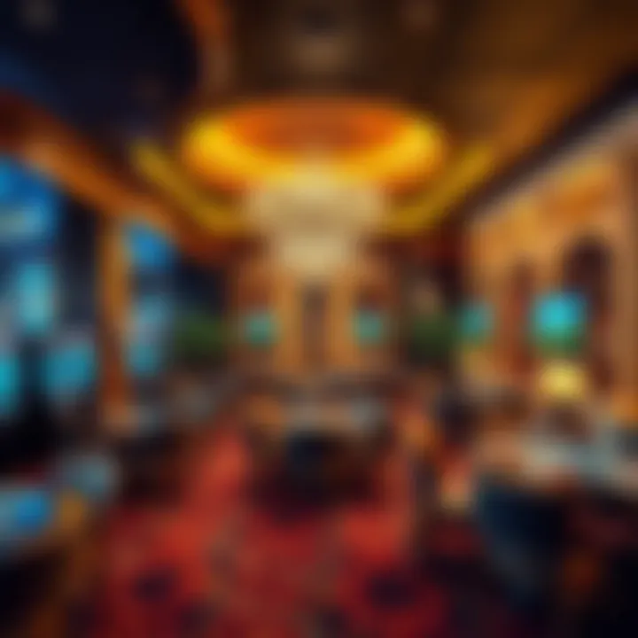 A luxurious lounge area within the casino, highlighting stylish decor