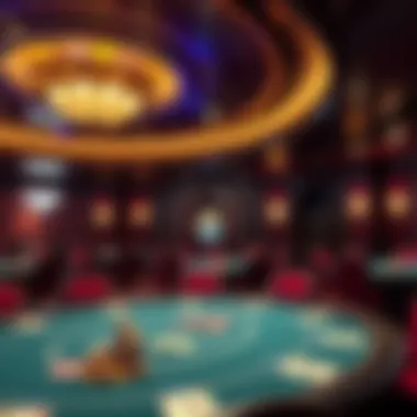 Elegant Interior Design Elegant interior design of the poker room with ambient lighting