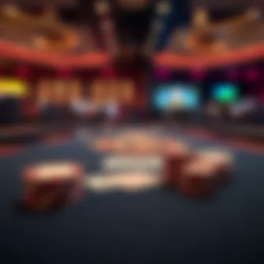 Luxurious Poker Table Setup Luxurious poker table setup featuring high-quality chips and cards