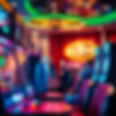 Casino environment showcasing players enjoying free play