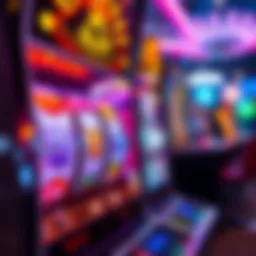 An enticing slot machine graphic featuring vibrant reels and symbols