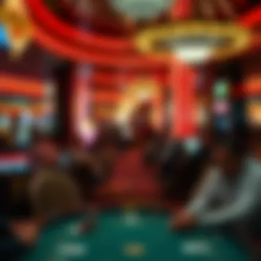 Vintage casino floor bustling with players at Stardust