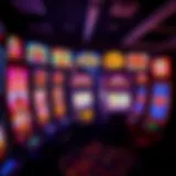 Vibrant game screen showcasing various slot machines