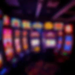 Vibrant game screen showcasing various slot machines