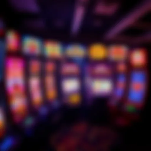 Vibrant game screen showcasing various slot machines