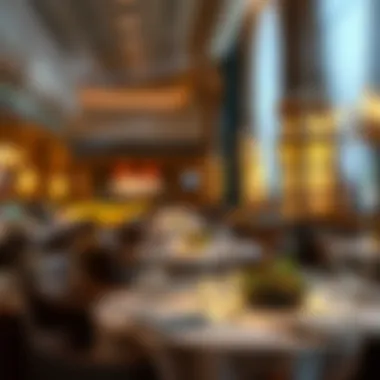 Ambiance of Elegance at Aria Buffet Elegant dining setup with soft lighting and decor