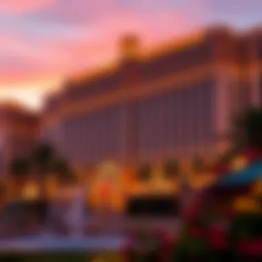 Stunning exterior view of the Bellagio in Atlantic City at dusk