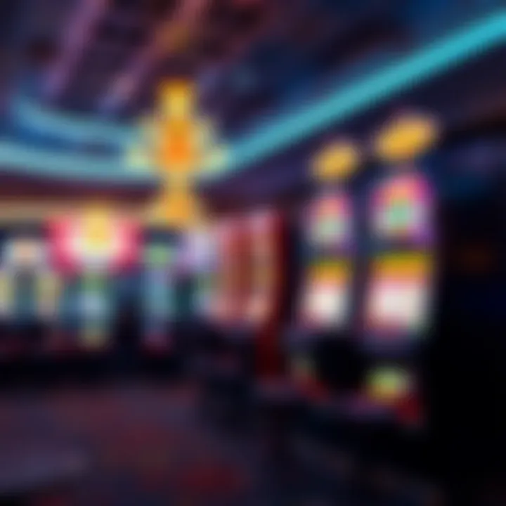 Dynamic Casino Atmosphere Casino environment showcasing slot machines