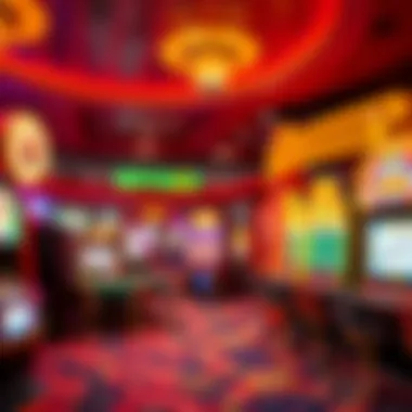 Vibrant casino scene showcasing various gaming options