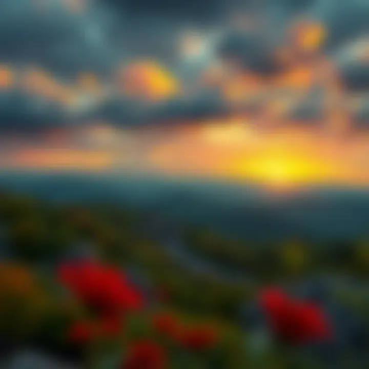 Scenic landscape of the Catskills mountains