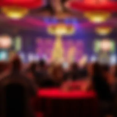 Guests enjoying a holiday-themed entertainment show in a casino