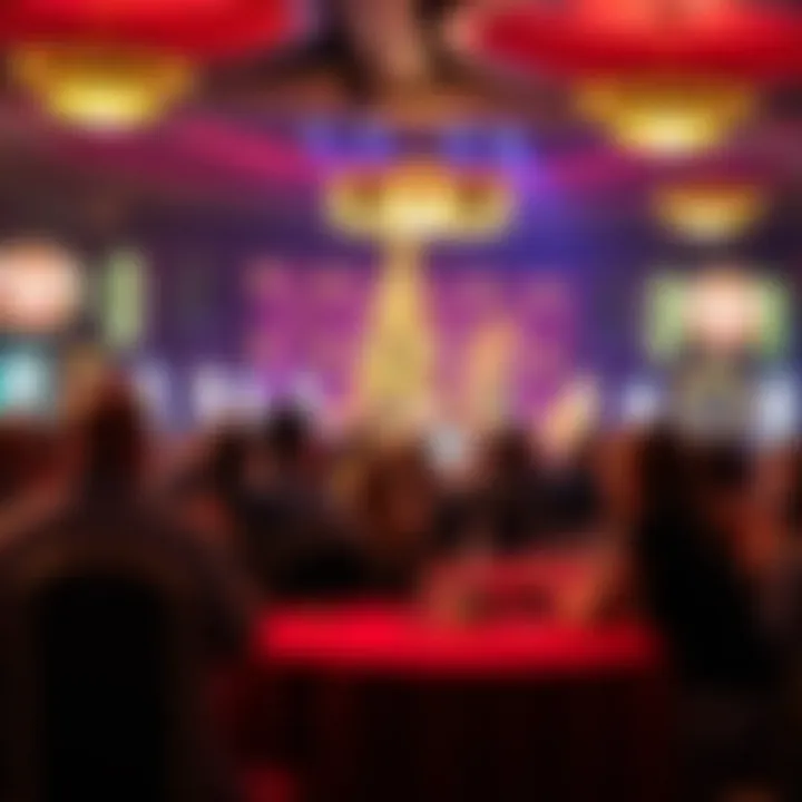 Guests enjoying a holiday-themed entertainment show in a casino