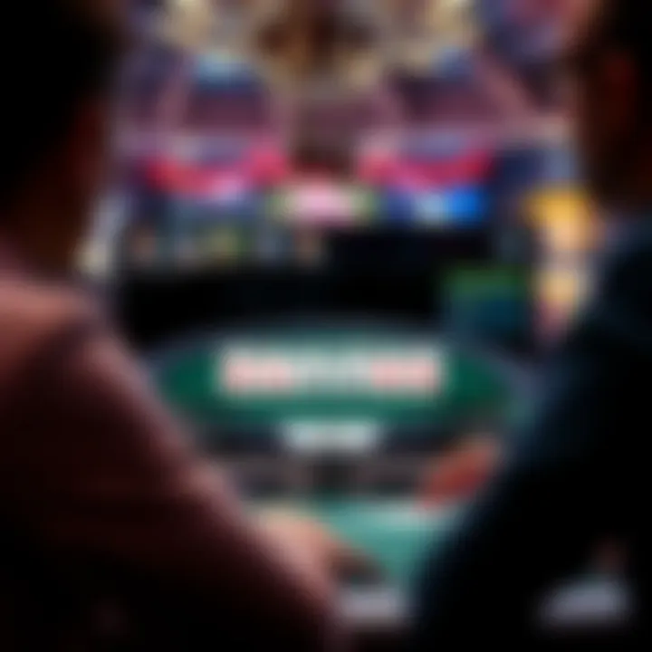 A digital interface of a popular online poker platform highlighting gameplay mechanics