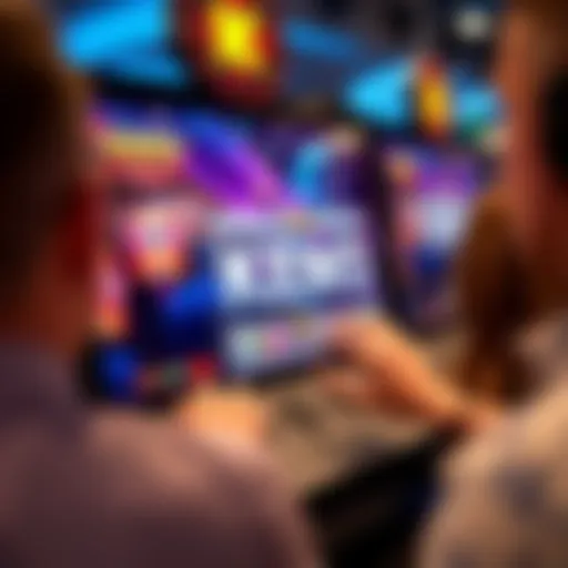 A digital Keno game interface showcasing vibrant graphics and user engagement.