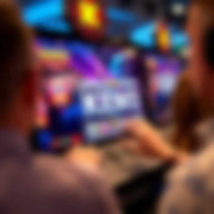 A digital Keno game interface showcasing vibrant graphics and user engagement.