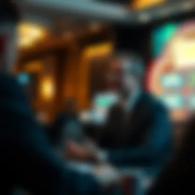 A legal expert discussing online gambling regulations in a modern setting.