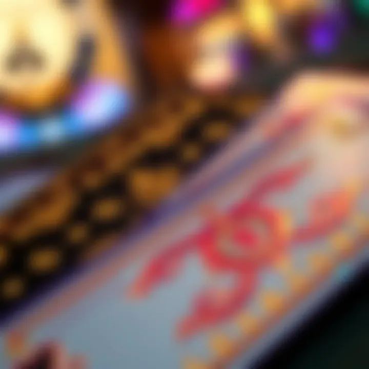 Luxurious Extravaganza Tickets A close-up of luxurious extravaganza tickets with ornate designs and holographic elements.