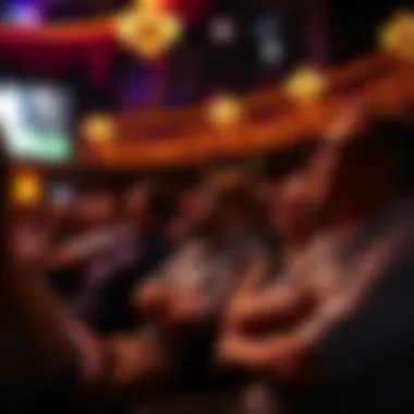 Audience Experience at a Las Vegas Show An enthusiastic audience enjoying a live performance in a Las Vegas extravaganza.