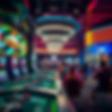 Visual representation of a casino's vibrant atmosphere