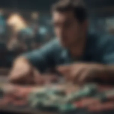 The Mindset of a Strategic Player A player contemplating their next move with a pile of chips