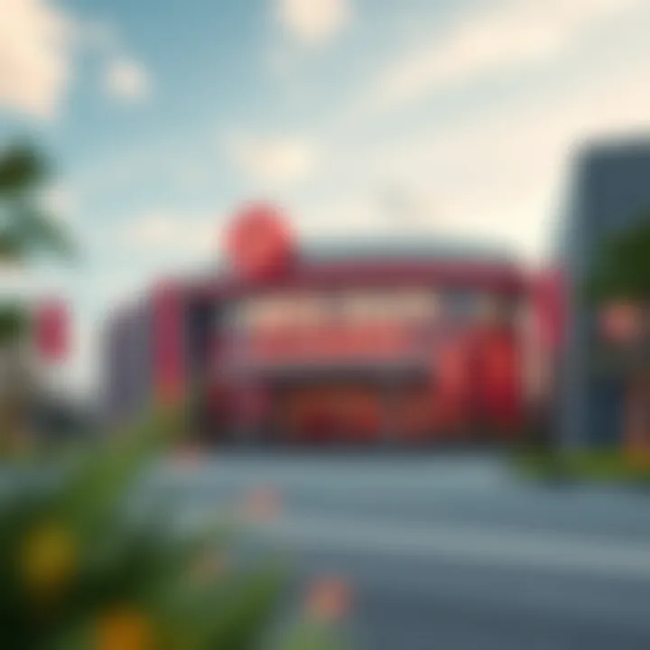 Exterior view of Red Dot Casino showcasing its modern architecture