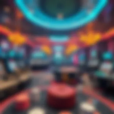 Immersive VR casino environment showcasing advanced technology.
