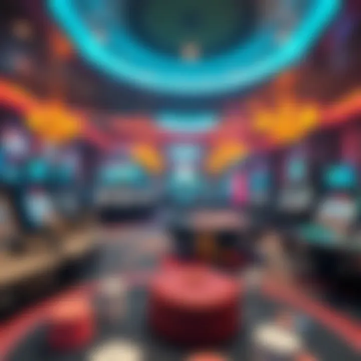 Immersive VR casino environment showcasing advanced technology.