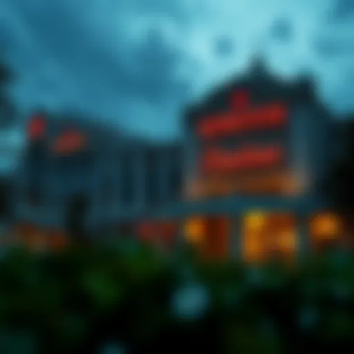Elegant view of Windsor Casino exterior at dusk