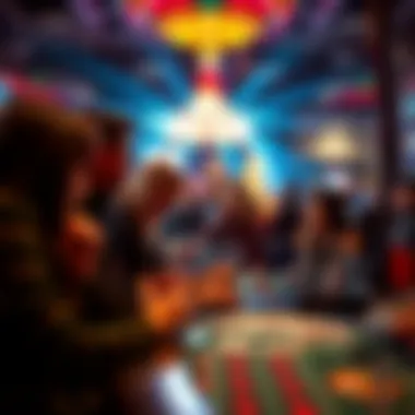 Visitors enjoying a vibrant entertainment show at the casino