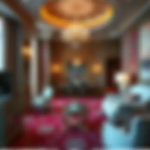 Luxurious suite at Caesars Palace showcasing elegant decor