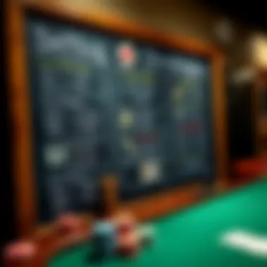 Betting Strategies Iconic betting strategies illustrated on a chalkboard