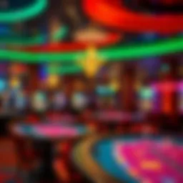 Interior view of Casino Massena showcasing gaming tables and vibrant atmosphere