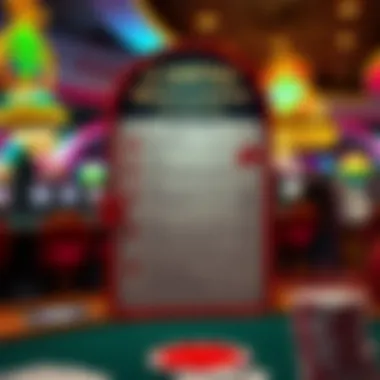 An informative sign displaying casino regulations and guidelines for players