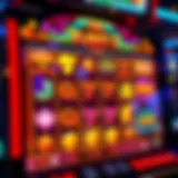 Vibrant Graphics of Medium Volatility Slots An engaging depiction of a medium volatility slot machine interface showcasing vibrant graphics.