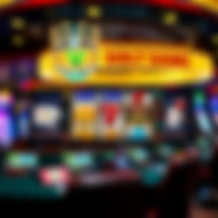 A visually striking representation of popular medium volatility slot titles in a casino setting.