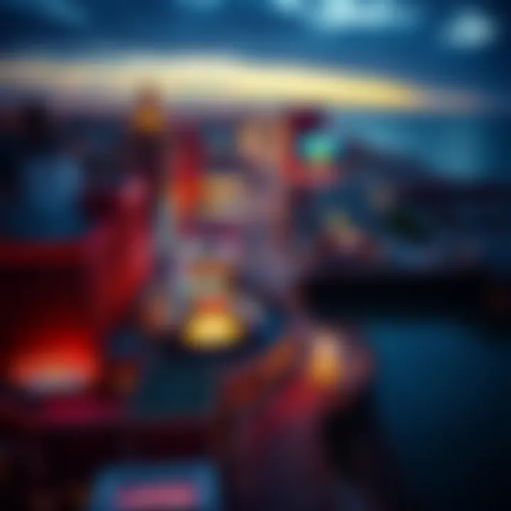 Aerial view of Atlantic City highlighting its casinos