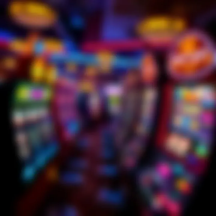 Vibrant array of slot machines in a casino setting