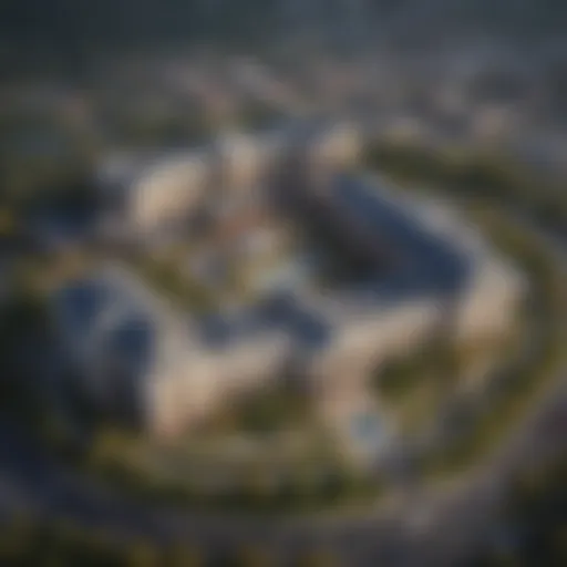 Aerial view of Valley Forge Casino showcasing its architecture and surroundings