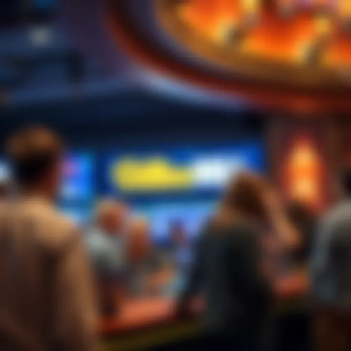 Customers engaging with staff at the service counter for advice and assistance.