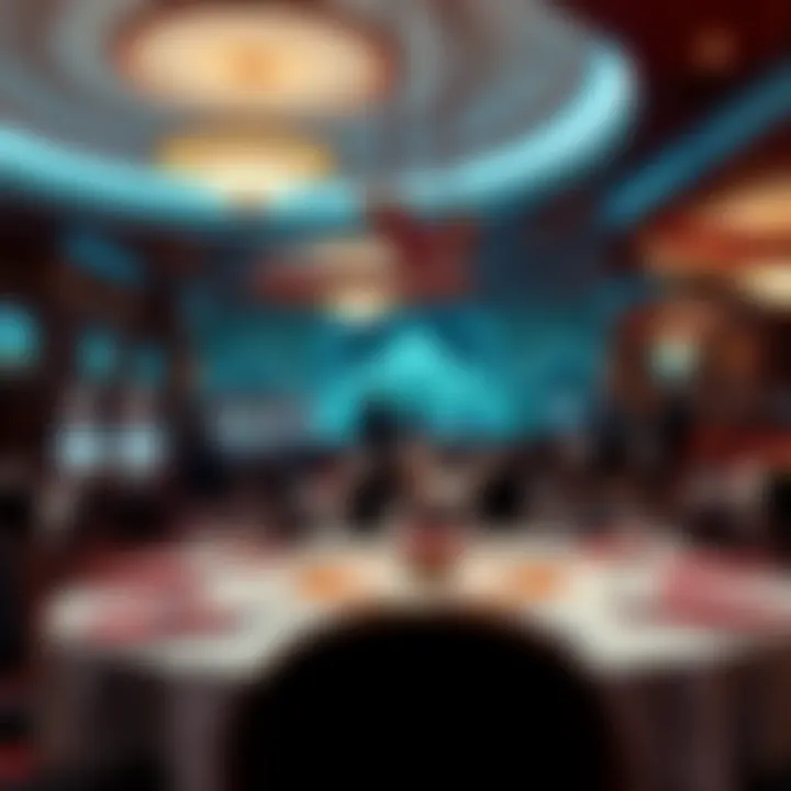 Elegant dining setting inside the casino