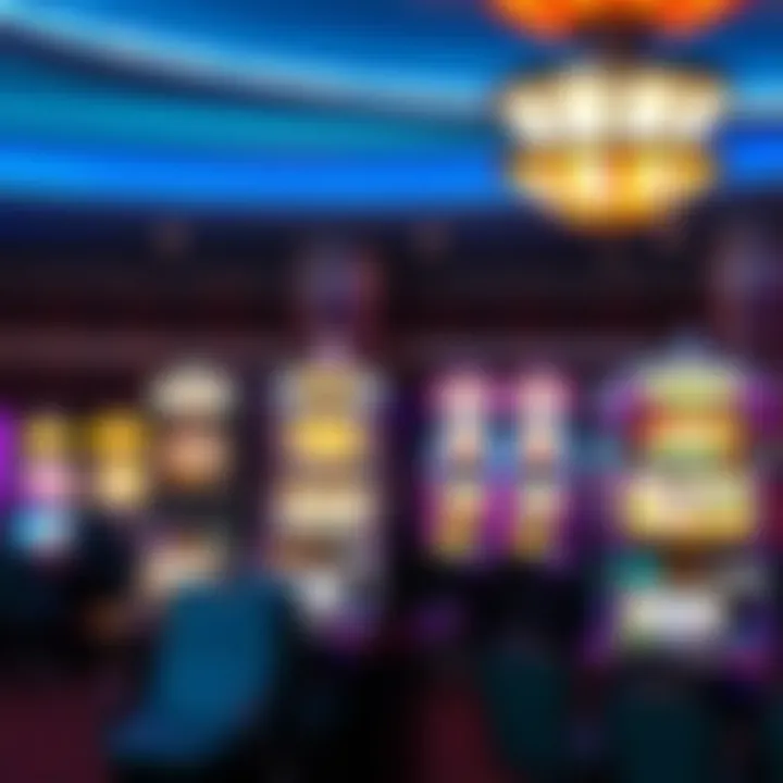Inside the gaming area featuring various slot machines