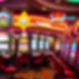 Vibrant slot machine display at Coushatta Casino