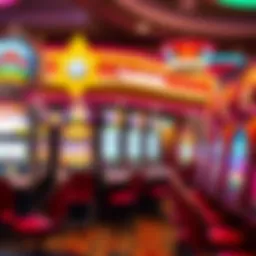 Vibrant slot machine display at Coushatta Casino