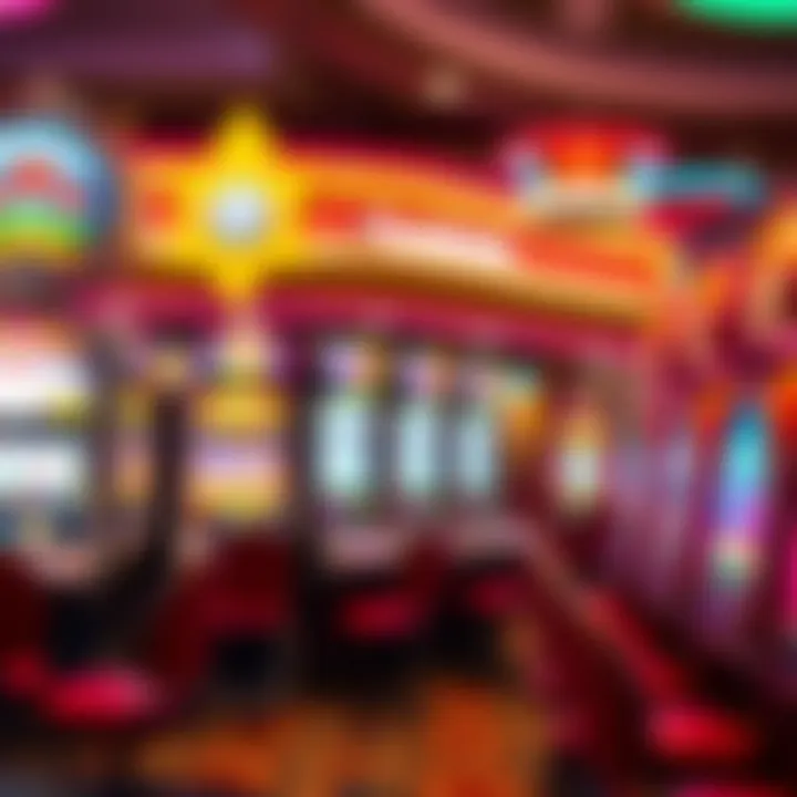 Vibrant Slot Machines at Coushatta Casino Vibrant slot machine display at Coushatta Casino