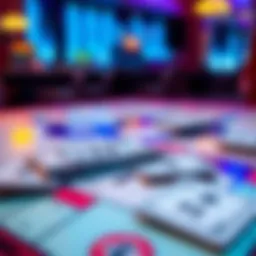 Monopoly game board with real money stakes