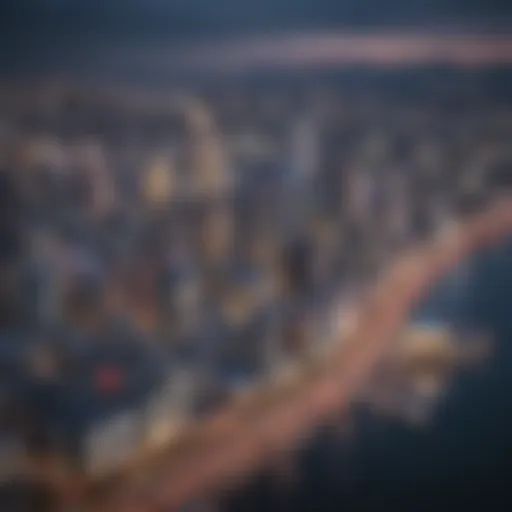 Aerial view of Yokohama's vibrant skyline