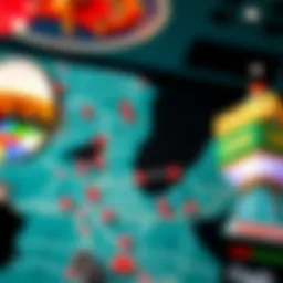 Map highlighting potential casino locations