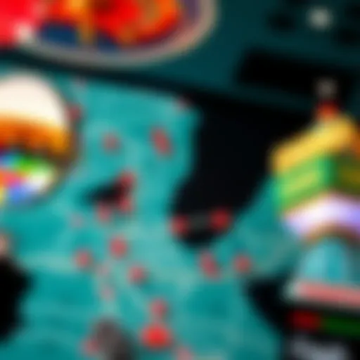 Map highlighting potential casino locations